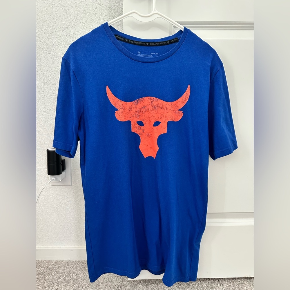 Under Armour Blue and Orange Project Rock Shirt